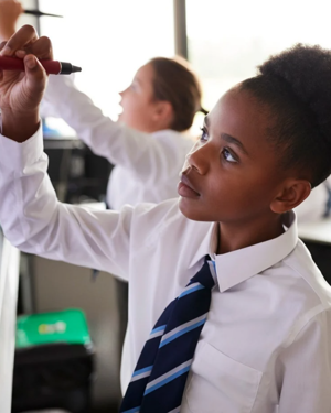 Secondary School Child Writing