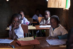 Girl And Boy In School In Africa