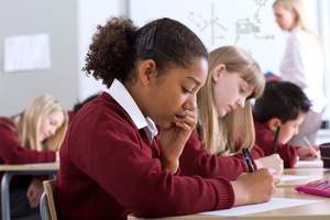 Secondary School Children In Class Writing On Paper ?? title